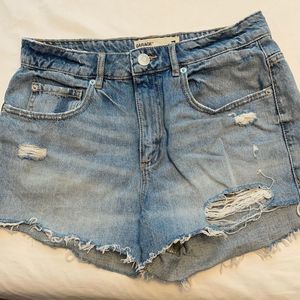 Garage Distressed Festival Cutoff Shorts